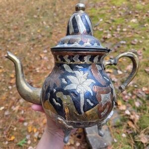 Vintage Rare Handcrafted Tunisian Copper Brass Camel Teapot